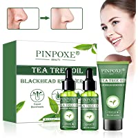 Los mejores  - Mascarilla removedora de espinillas- kit de eliminación de espinillas de árbol de té- tratamiento de acné de poros- 3 en…